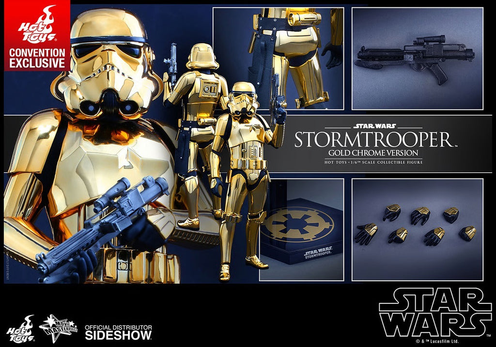 Hot Toys MMS364 Star Wars Stormtrooper Gold Chrome Version