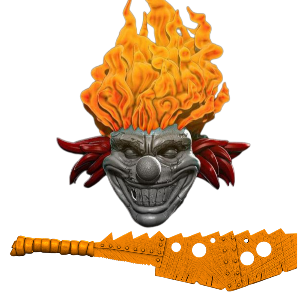 Clown on Fire w/ Matchete