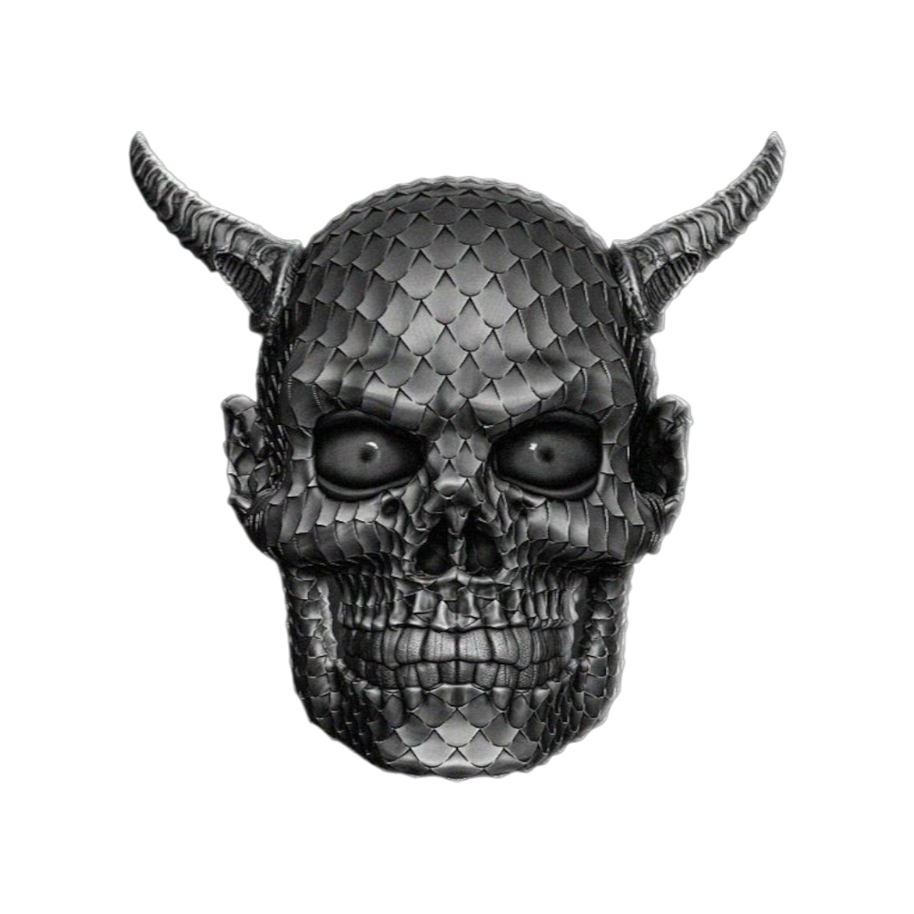 Scalloped Horned Skull