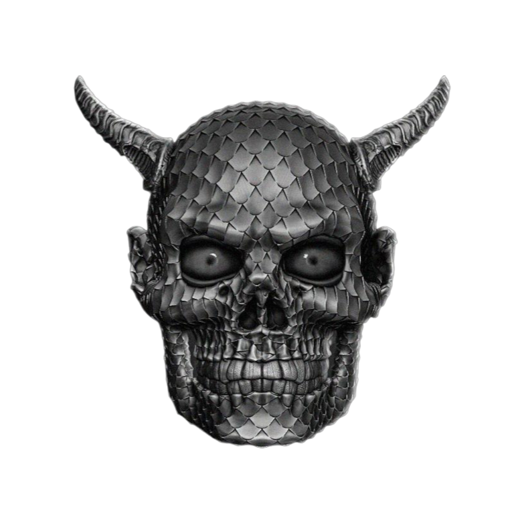 Scalloped Horned Skull