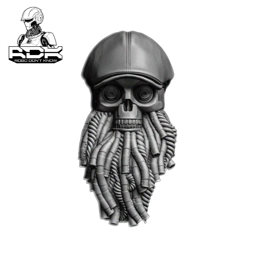 Robo Android Skull w/Hat