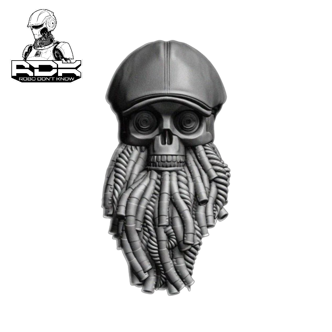 Robo Android Skull w/Hat