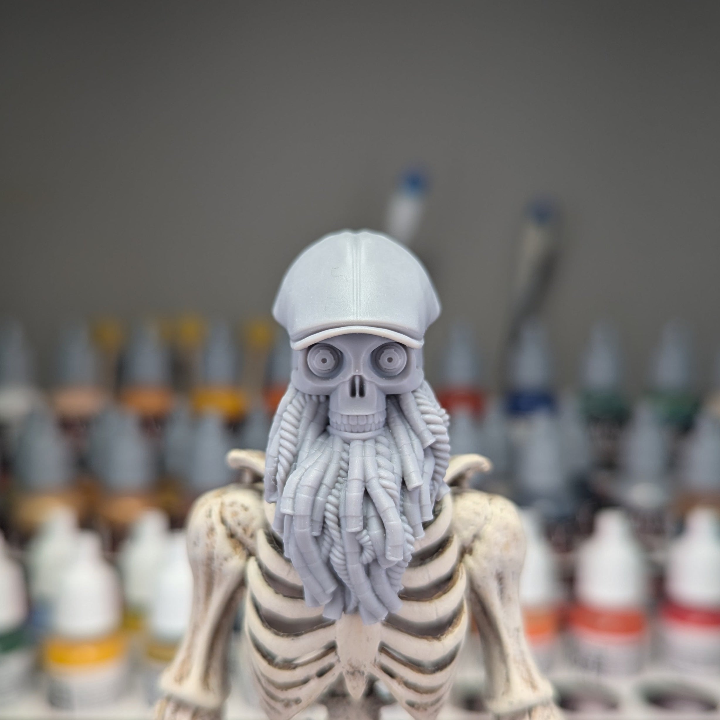 Robo Android Skull w/Hat