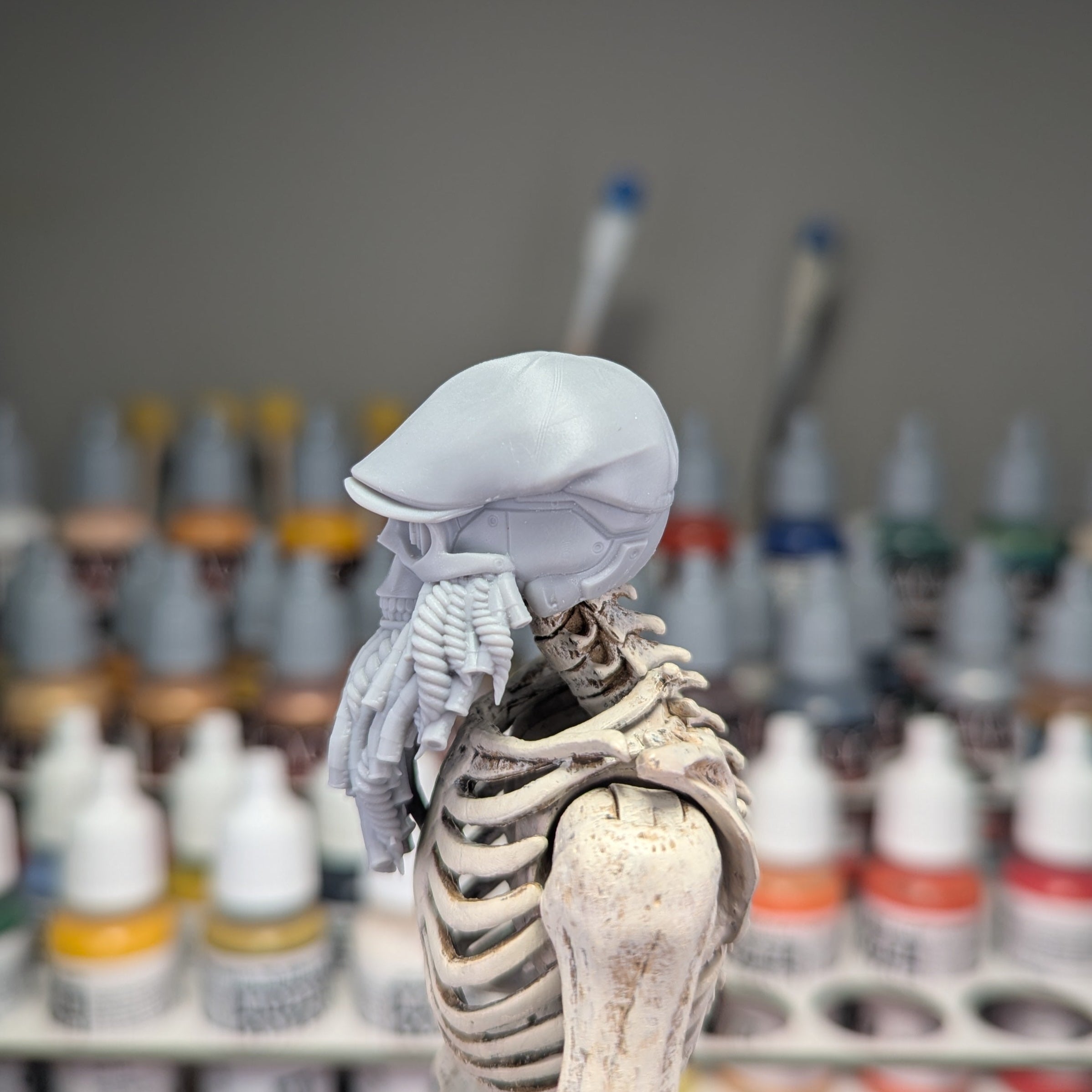 Robo Android Skull w/Hat