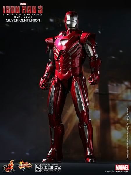 Hot Toys MMS213 Marvel Iron Man 3 - Iron Man Mark XXXIII Silver Centurion