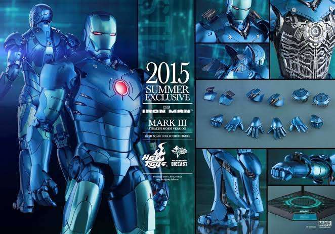 Hot Toys MMS314-D12 Marvel Avengers Iron Man Mark II Stealth Mode Version