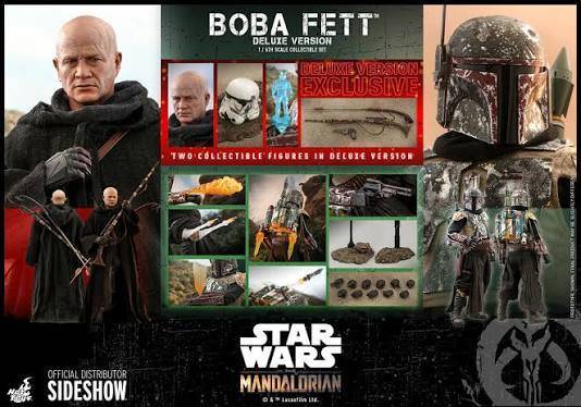 Hot Toys TMS034 Star Wars Mandalorian Boba Fett Deluxe 2 Figure Set
