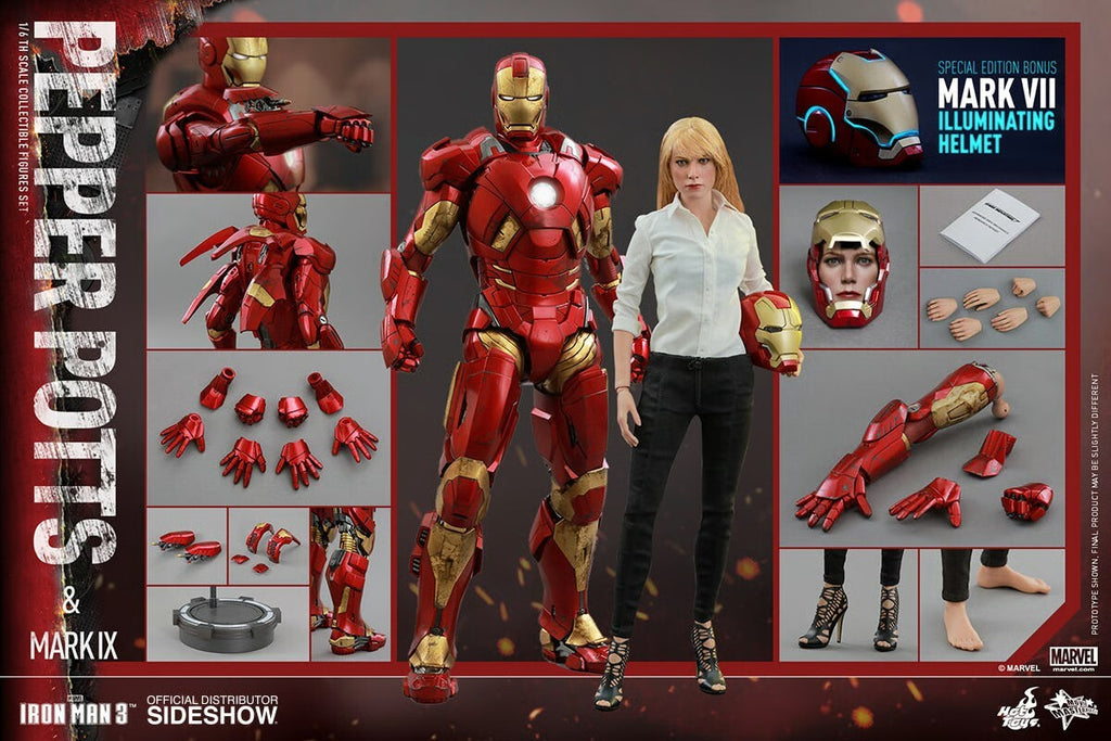 Hot Toys MMS311 Marvel Avengers Pepper Potts and Mark IX