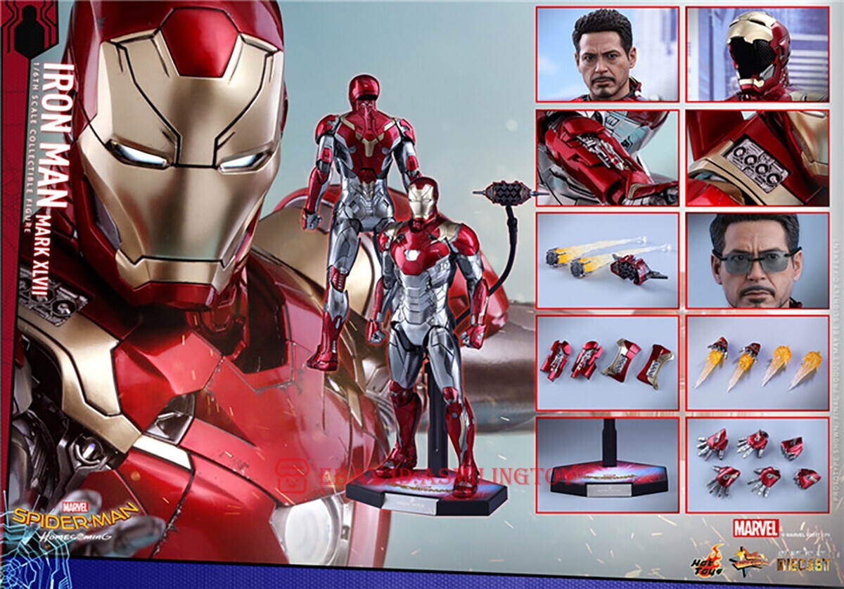 Hot Toys MMS427 D19 Marvel Spider-Man Homecoming Iron Man MK XLVII 47 Diecast