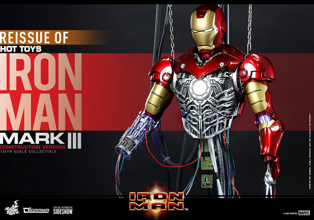 Hot Toys DS003 Marvel Iron Man Mark III Construction Version