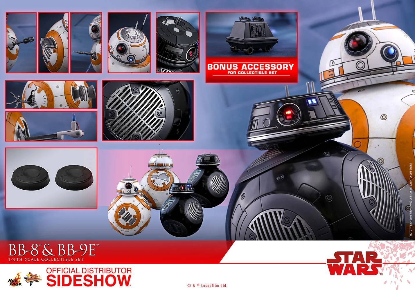 Hot Toys MMS442 Star Wars The Last Jedi BB-8 & BB-9E