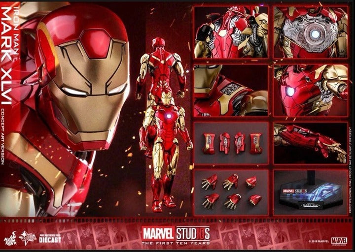Hot Toys MMS489 Marvel Iron Man Concept Art Version First 10 Years