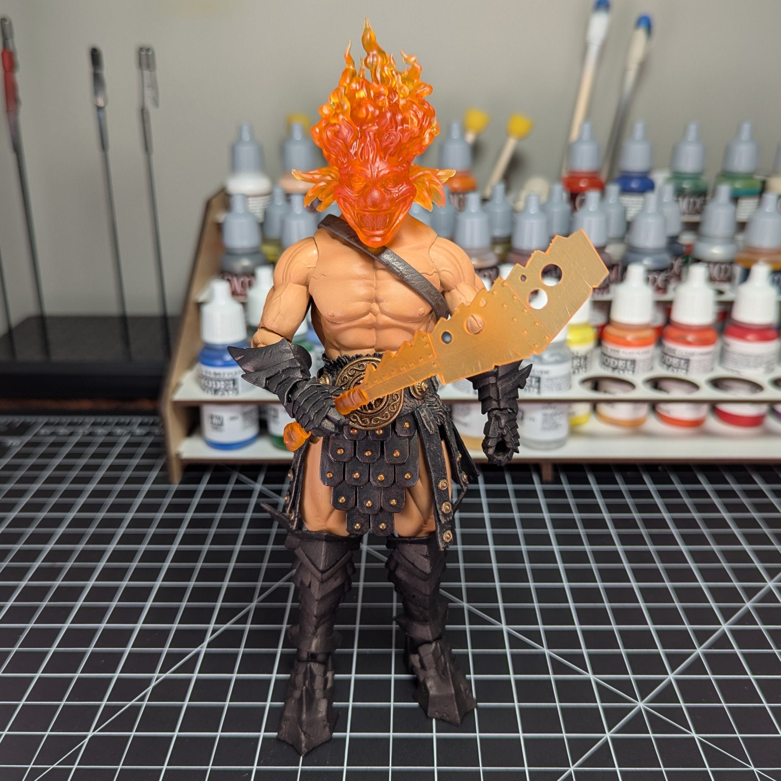 Clown on Fire w/ Matchete