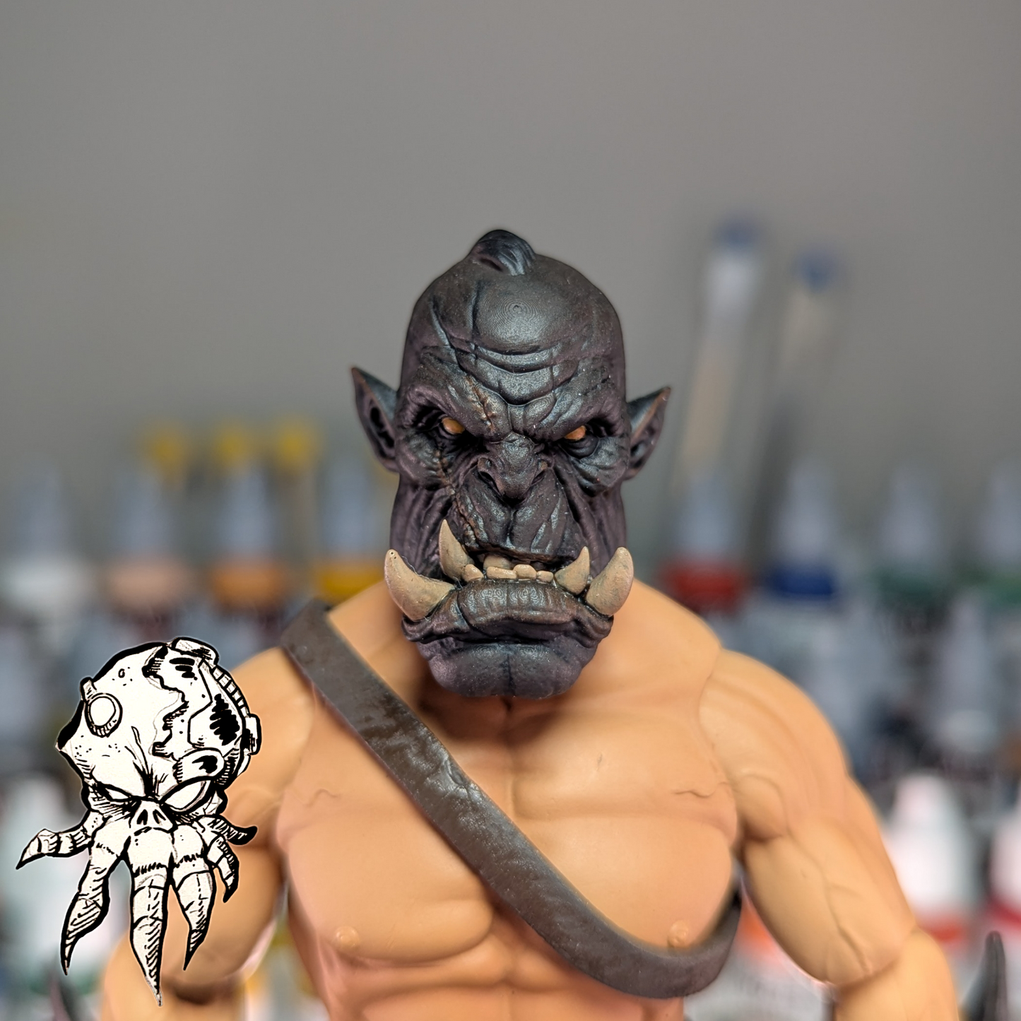 Orc v3 (Hair) (Shadow) (Painted)