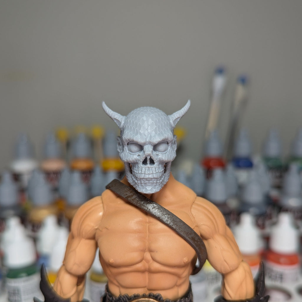 Scalloped Horned Skull